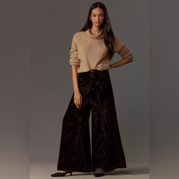 Anthropologie Pants - Anthropologie FARM Rio Printed Velvet Pants